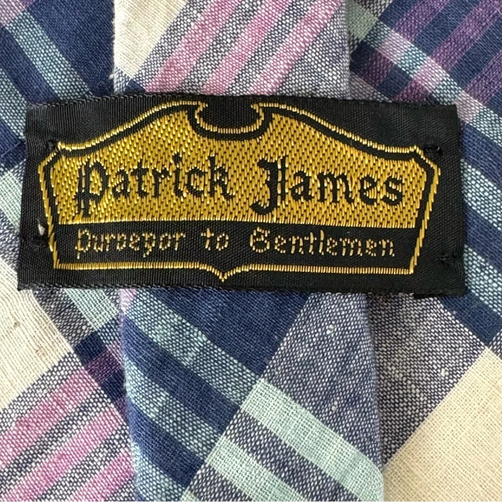 Patrick James plaid navy